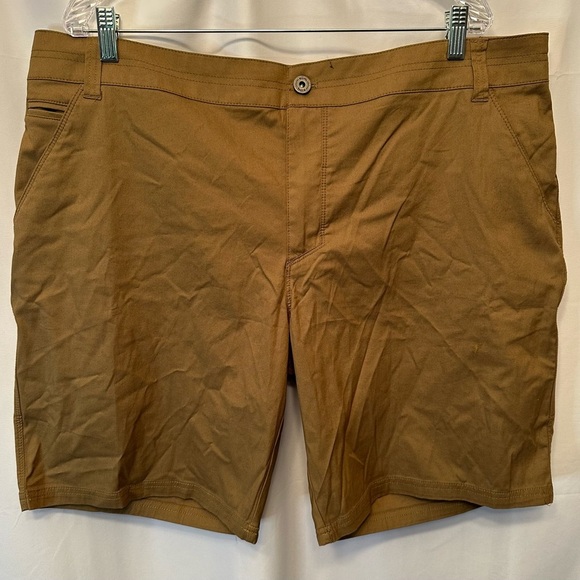 Kuhl Resistor Lite Chino Shorts Size 42 Brown Performance Hiking 10” Inseam - Picture 1 of 10